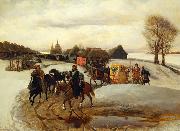 Vyacheslav Schwarz The Spring Pilgrimage of the Tsarina, under Tsar Aleksy Mihailovich France oil painting artist